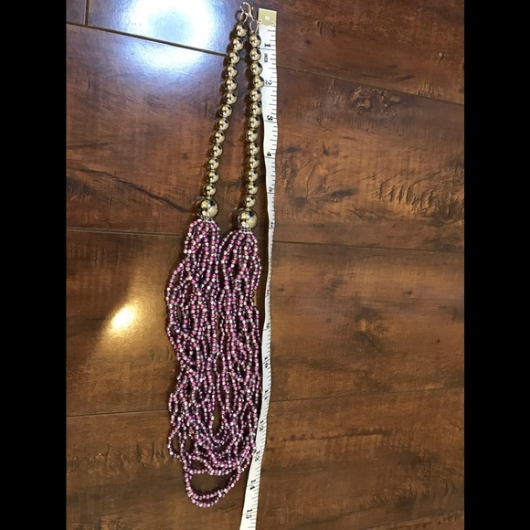 Gorgeous Sparkly Purple/Silver Beaded Necklace - Picture 5 of 7